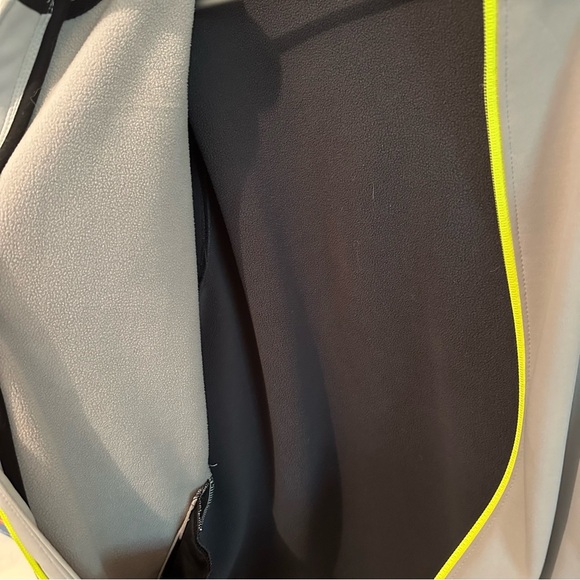 Spyder Mens Hooded Softshell Jacket, Alloy, Small Two Tone Grey Green Outerwear - Picture 7 of 13